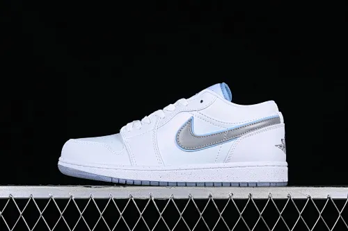 All categories Air Jordan Jordan series basketball shoes Air Jordan 1 Low Z version Air Jordan 1 Low "Dare To Fly" AJ1 Joe 1 Silver Cultural low-top casual sneakers FB1874-101